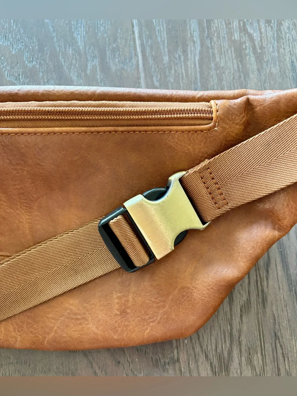 Azaria Women's Cognac Leather Crossbody Belt Bag